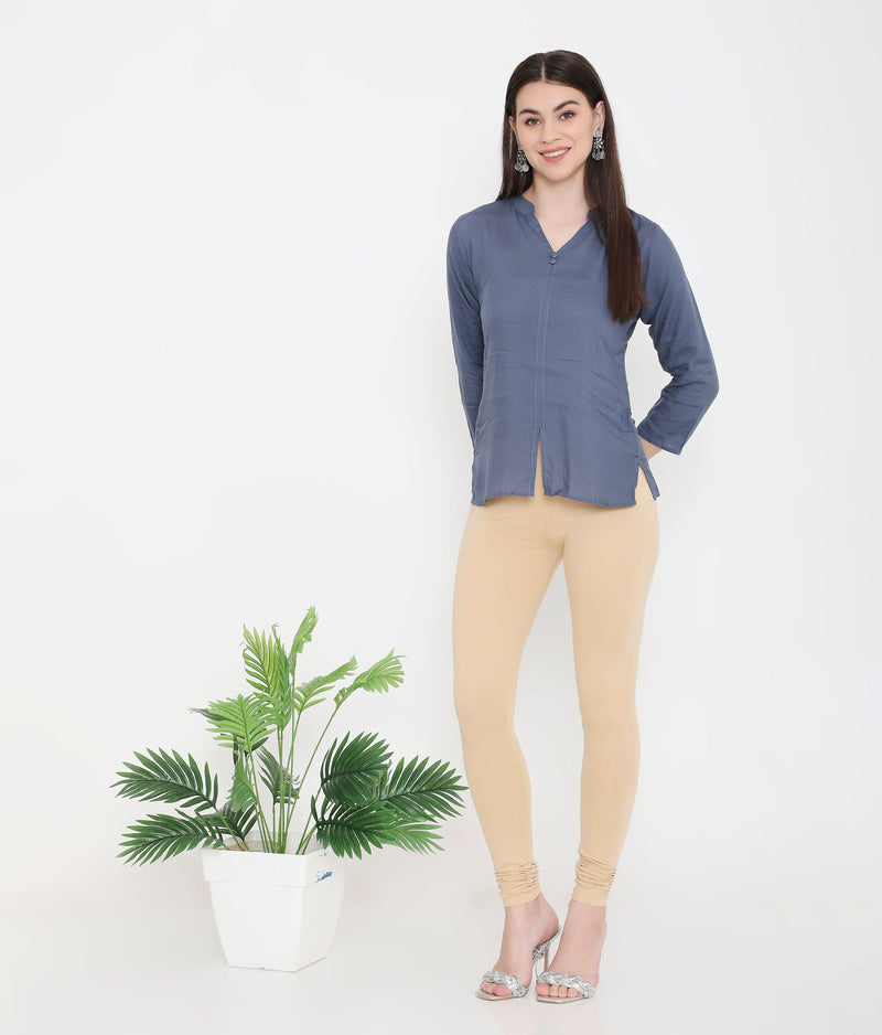 WOMEN SOLID SKIN COTTON CHURIDAR LEGGINGS