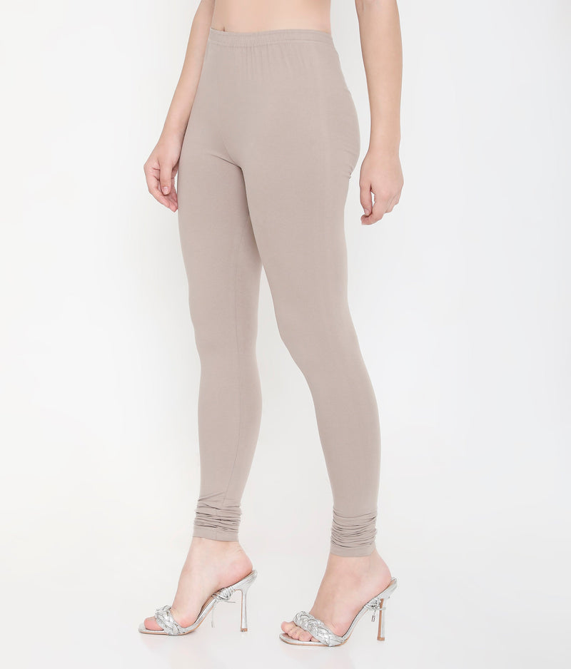 WOMEN WARM GREY COTTON CHURIDAR LEGGINGS