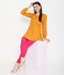 WOMEN DARK PINK COTTON CHURIDAR LEGGINGS