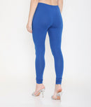 WOMEN ROYAL BLUE COTTON CHURIDAR LEGGINGS