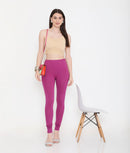 WOMEN PURPLE COTTON CHURIDAR LEGGINGS