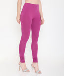 WOMEN PURPLE COTTON CHURIDAR LEGGINGS