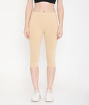 WOMEN SOLID SKIN COTTON EVERYDAY CAPRI