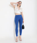 ROYAL BLUE ANKLE-LENGTH COTTON LEGGINGS FOR WOMEN