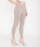 WARN GREY ANKLE-LENGTH COTTON LEGGINGS FOR WOMEN