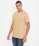 Men Khakhi  Pure Cotton Tee Casual- 003