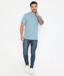 Men's 004 Leisurewear Essential Cotton Tee - Smoke Blue