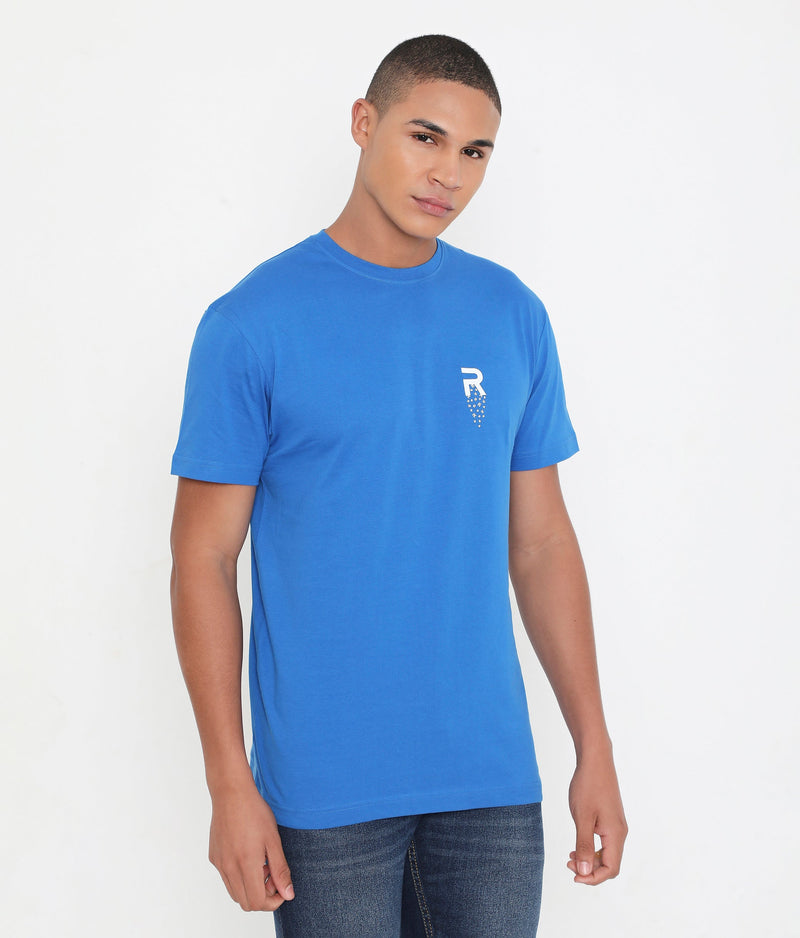Men Royal Blue Leisurewear Cotton Tee - 002