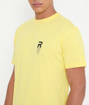 Men Solid Yellow Leisurewear Cotton Tee - 002