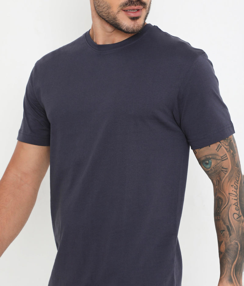 Men's Jet Navy Leisurewear Essential Cotton Tee - 004