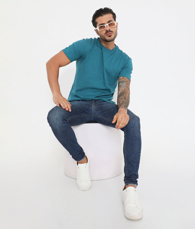 Men's 004 Leisurewear Essential Cotton Tee - Teal