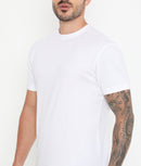 Men's Solid White 004 Leisurewear Essential Cotton Tee