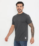 Men Charcoal Melange Leisurewear Essential Cotton Tee - 004