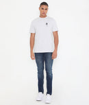 White Melange Men Leisurewear Cotton Tee - 002