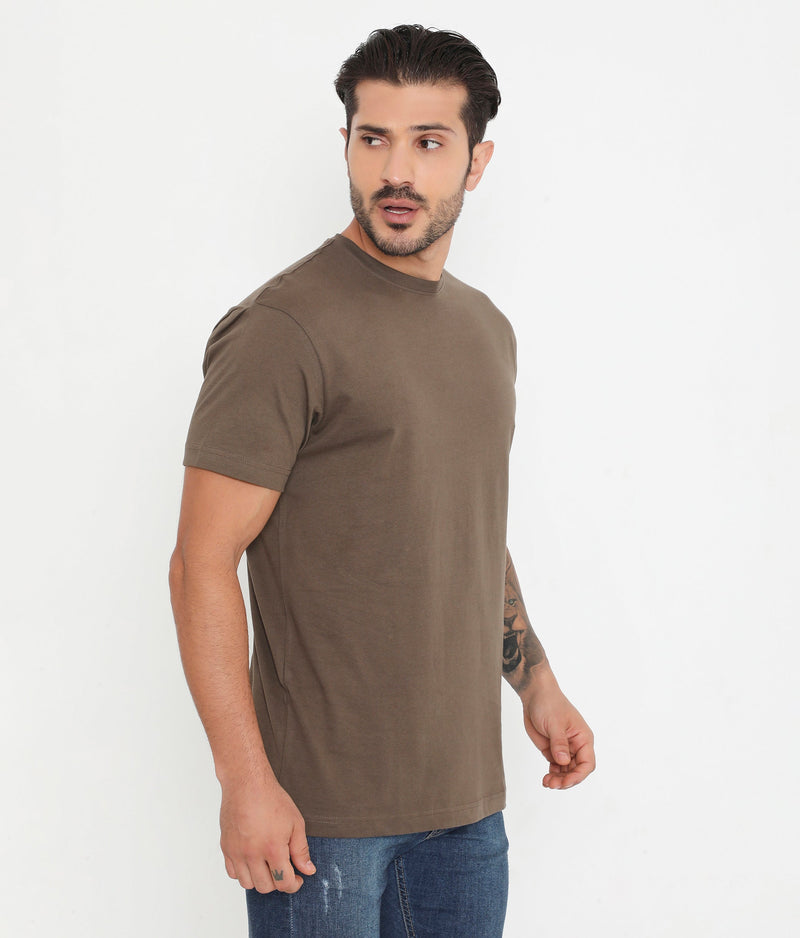 Men Solid Seawood Leisurewear Essential Cotton Tee - 004