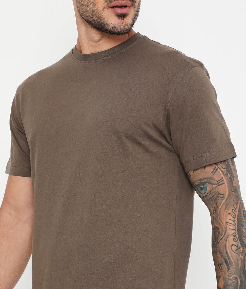 Men Solid Seawood Leisurewear Essential Cotton Tee - 004