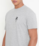 Men Grey Melange Leisurewear Cotton Tee - 002