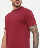 Men Maroon Leisurewear Essential Cotton Tee - 004