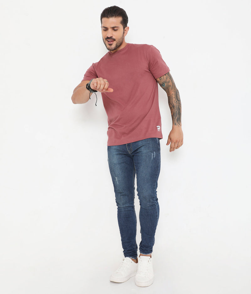 Men's Leisurewear Essential Cotton Tee - 004 - Red Roan