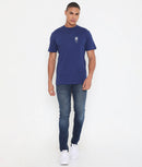 Men Navy Blue Leisurewear Cotton Tee - 002