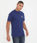 Men Navy Blue Leisurewear Cotton Tee - 002