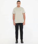 Moss Grey Men Casuals Pure Cotton Tee - 003