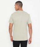 Moss Grey Men Casuals Pure Cotton Tee - 003