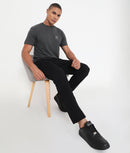 Men Casuals Charcoal Melange Pure Cotton Tee - 003