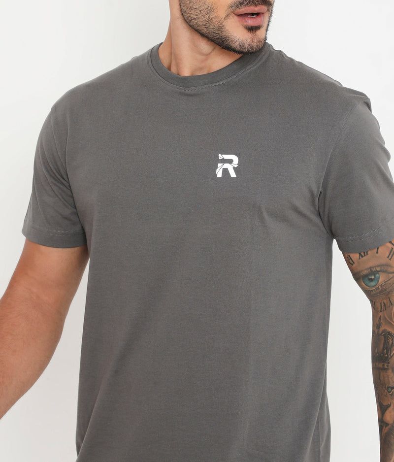 Men Dark Grey Essential Cotton T-Shirt 001