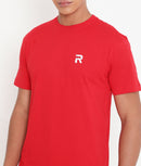 Men Solid Red Essential Cotton T-Shirt 001