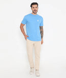 Men Light Blue Essential Cotton T-Shirt 001