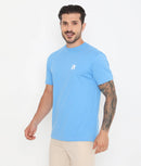 Men Light Blue Essential Cotton T-Shirt 001