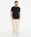 Men Solid Black Essential Cotton T-Shirt 001