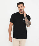 Men Solid Black Essential Cotton T-Shirt 001