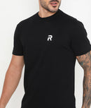 Men Solid Black Essential Cotton T-Shirt 001