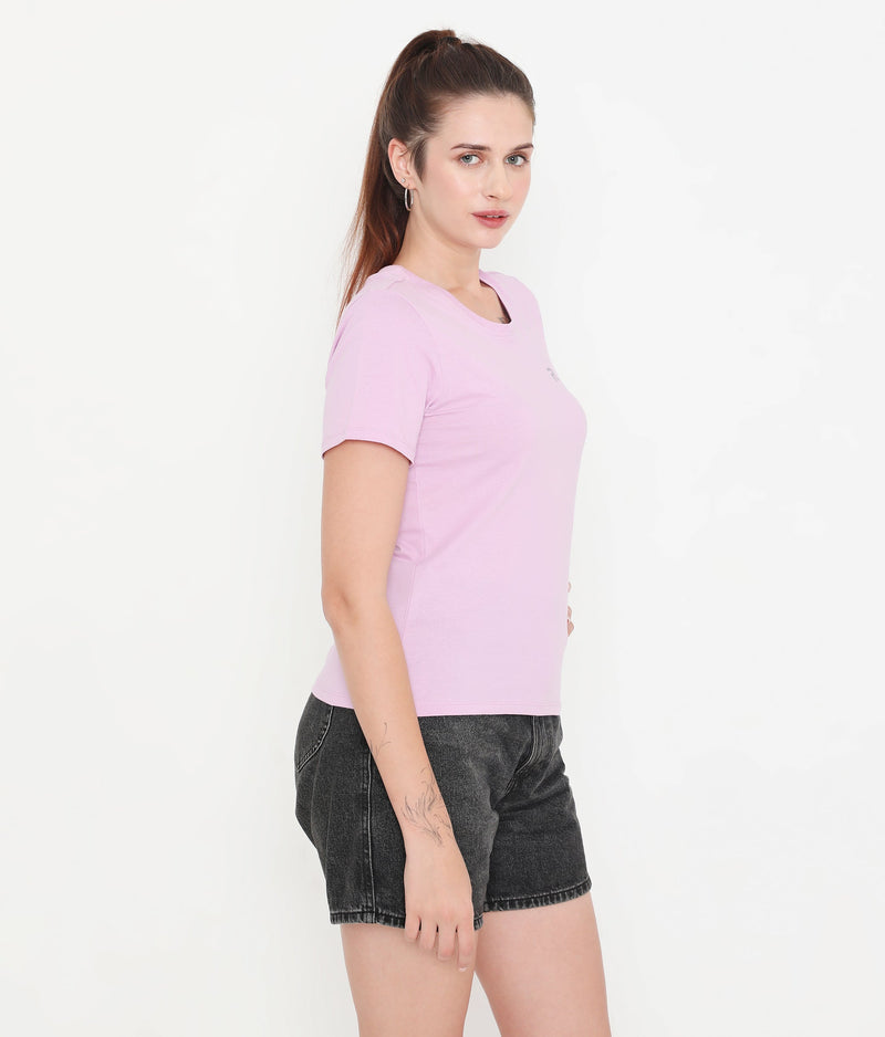 Lavendar Essential Cotton T-Shirt For Women - 002