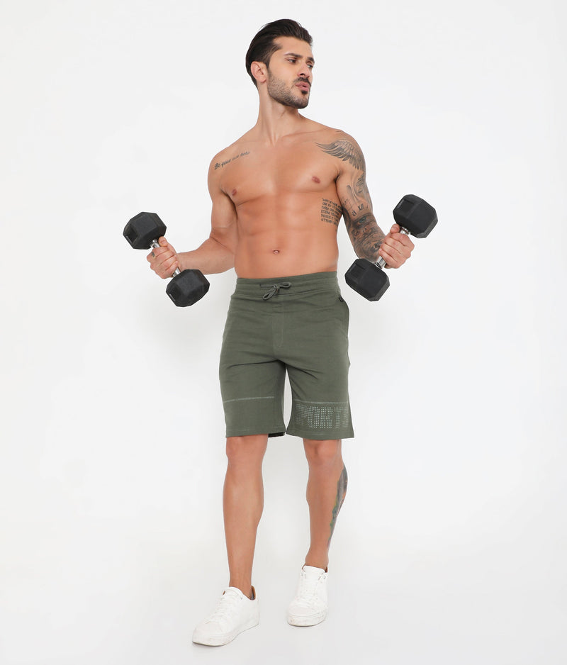 Men 001 Cotton Performance Shorts - Olive