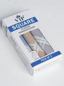 VIP Men's Striped Cotton Assorted Square Classic 03 Handkerchief-Pack of 3