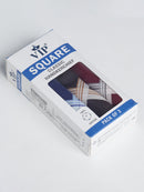 VIP Men's Striped Cotton Assorted Square Classic 04 Handkerchief-Pack of 3