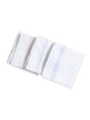 VIP Men's Striped Cotton Assorted Square Premium 02 Handkerchief-Pack of 3