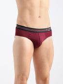 Azure Men's Printed Cotton Mid Rise Regular Fit  Briefs-Assorted Colours-Pack of 2