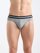 Azure Men's Printed Cotton Mid Rise Regular Fit  Briefs-Assorted Colours-Pack of 2