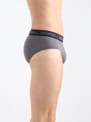 Univo Men's Solid Cotton Mid Rise Regular Fit Briefs-Assorted Colours-Pack of 2