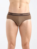 Univo Men's Solid Cotton Mid Rise Regular Fit Briefs-Assorted Colours-Pack of 2