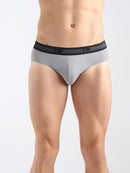 Univo Men's Solid Cotton Mid Rise Regular Fit Briefs-Assorted Colours-Pack of 2