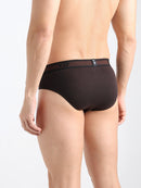 Univo Men's Solid Cotton Mid Rise Regular Fit Briefs-Assorted Colours-Pack of 2