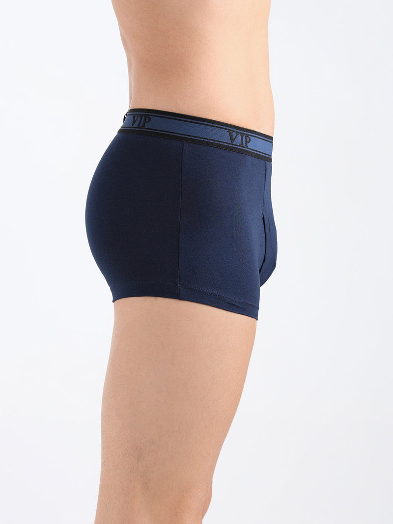 Ascent Men’s Solid Cotton Mid Rise Regular Fit Trunk-Assorted Colours-Pack of 2