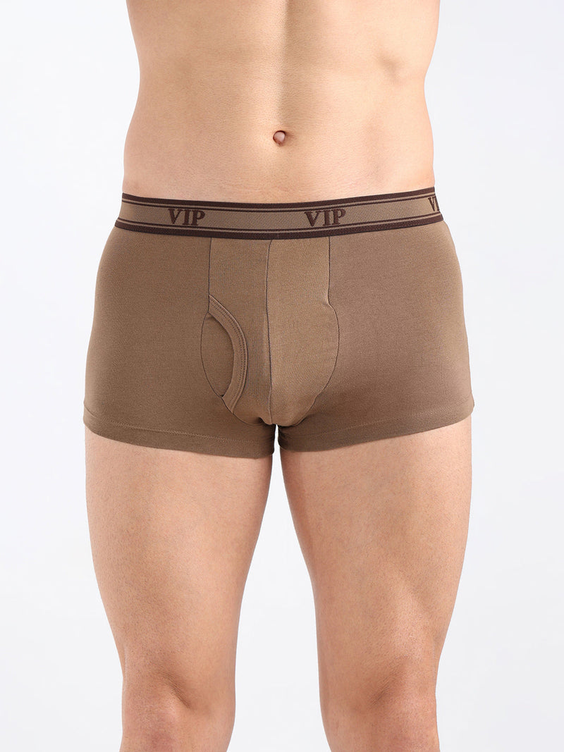 Ascent Men’s Solid Cotton Mid Rise Regular Fit Trunk-Assorted Colours-Pack of 2