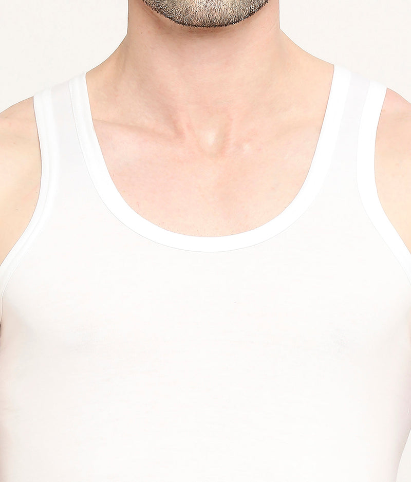 Fresh Men's Lime Fragrant Pure Cotton Vest | Skin Friendly | Odour Buster Technology