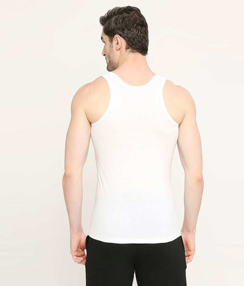 Fresh Men's Sandalwood Scented Cotton Vest with Odour Buster Technology